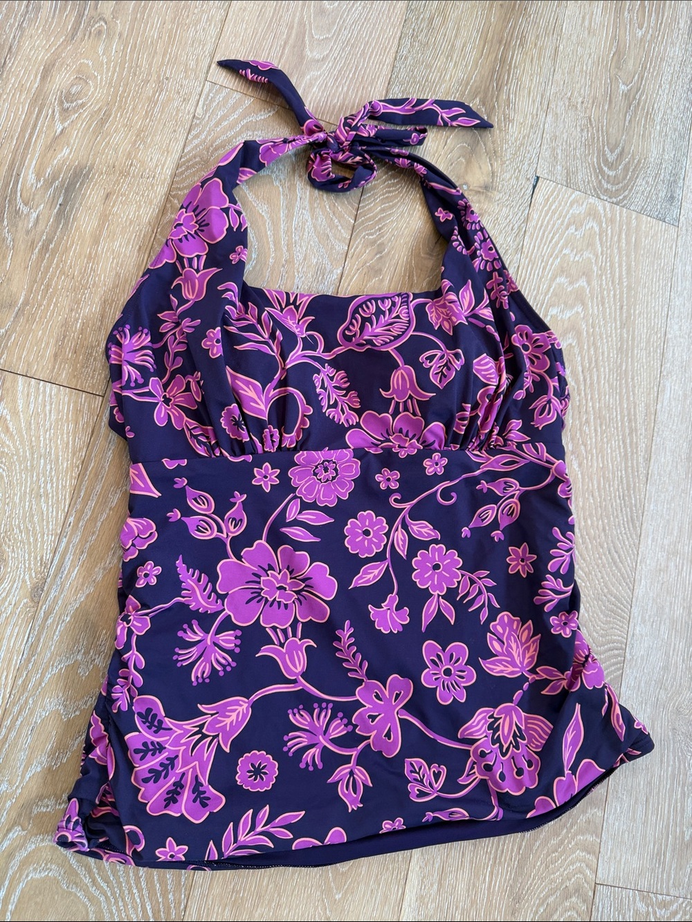 Lands' End Halter Tankini Swim Top Size 14